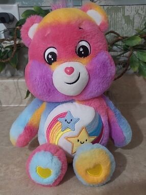 Care Bears Rainbow Star Plush - Pink Purple Yellow Blue Multicolor